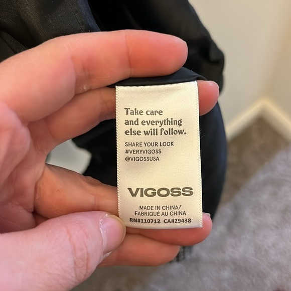 NWT Vigoss gray plaid knee length coat size Medium - Picture 10 of 11